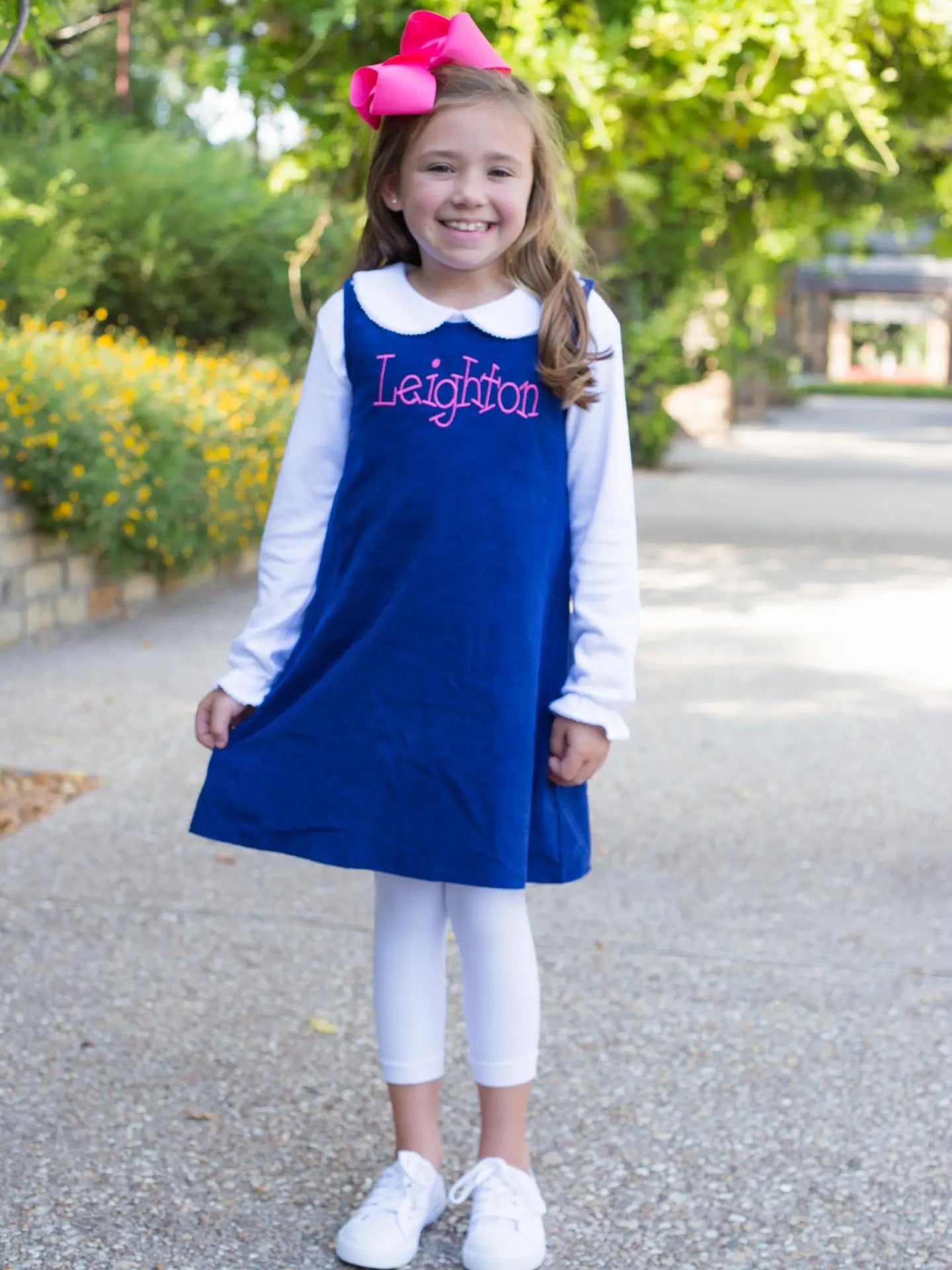 Girls two button jumper dress