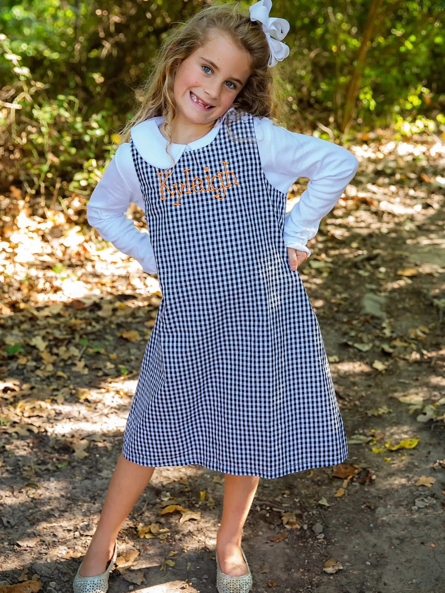 Girls two button jumper dress