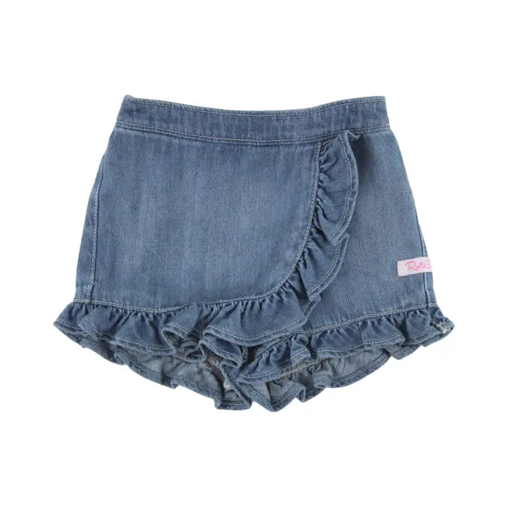 Ruffle Butt Denim Skorts