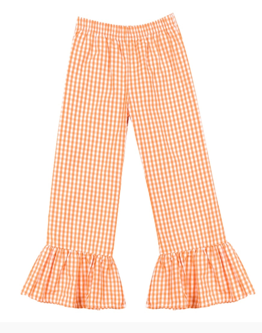 Gingham Girls ruffle pants