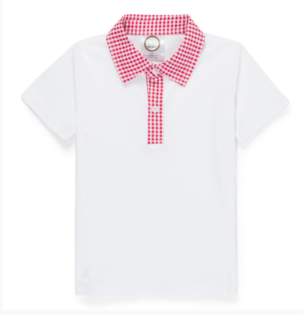 Boys gingham polo