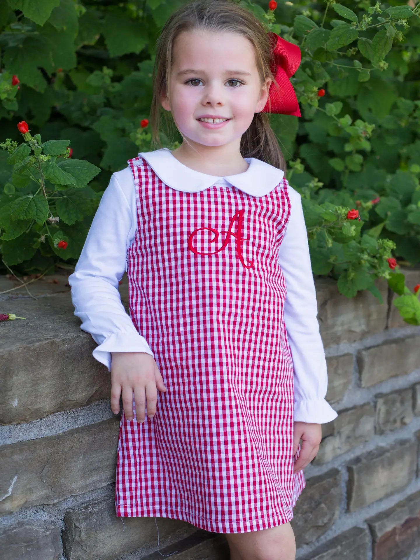 Girls two button jumper dress