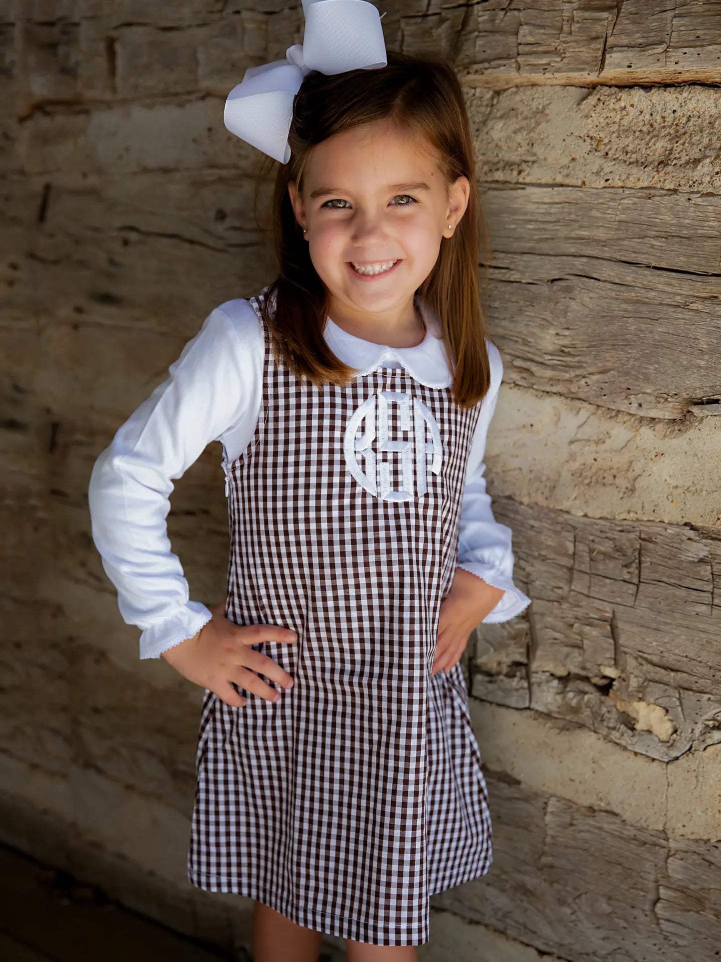 Girls two button jumper dress