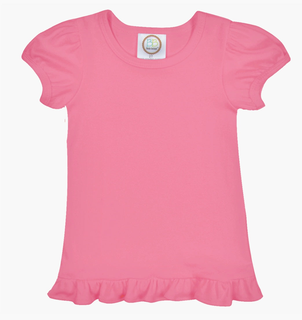 Short sleeve ruffle shirt