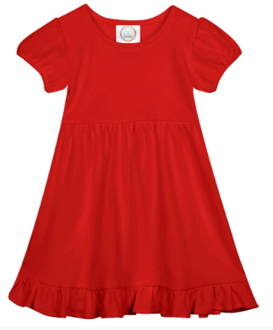 Short sleeve ruffle dress