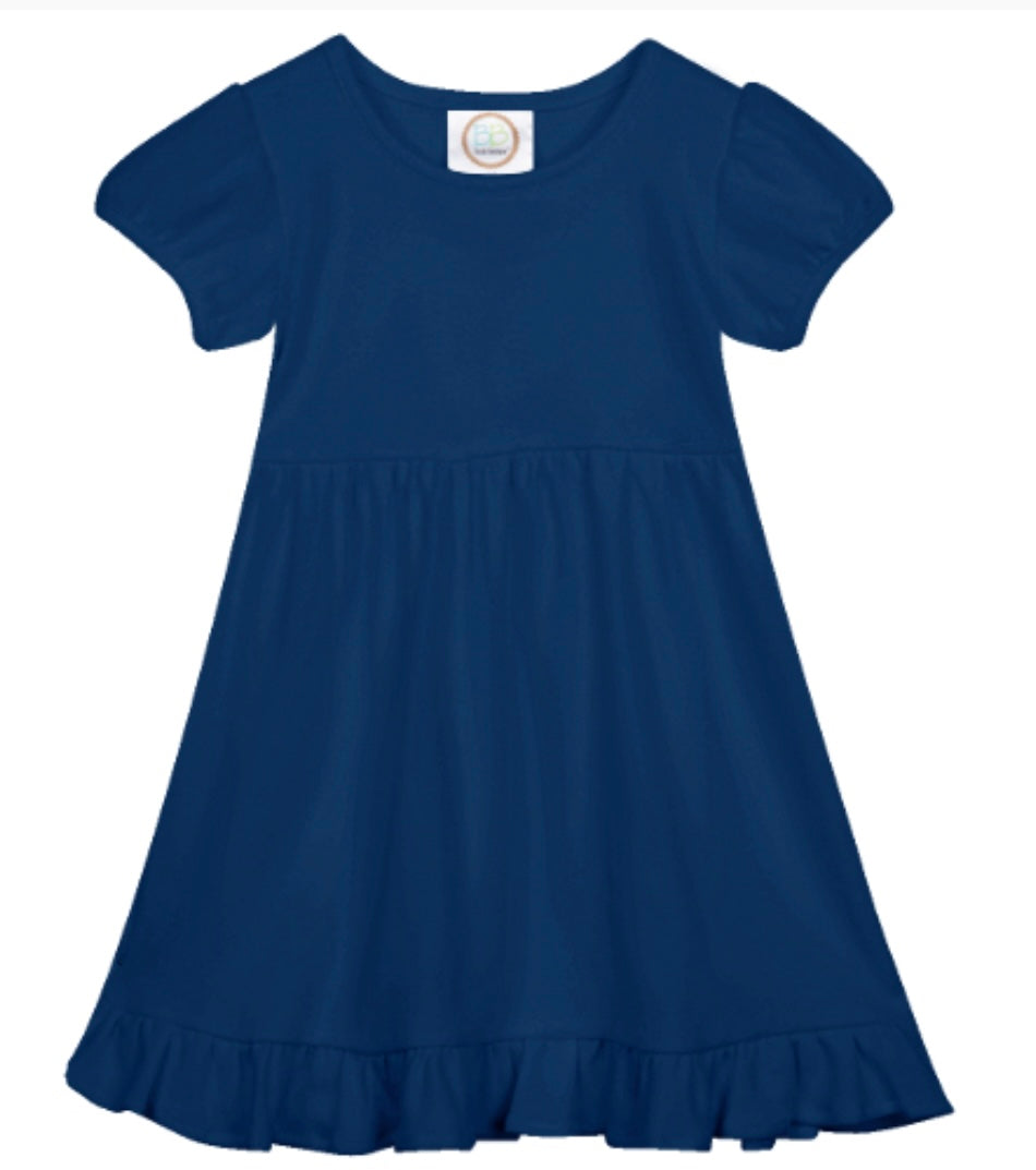 Short sleeve ruffle dress