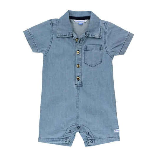 Denim Button Up Romper